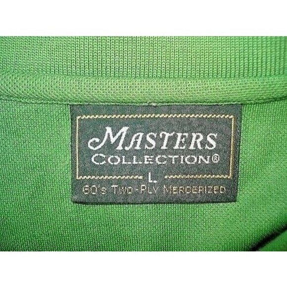 Masters Collection Polo Golf Shirt Green Embroidered Mens Size L - Picture 6 of 6